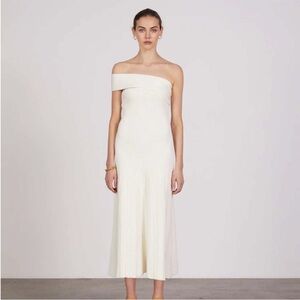 Anna Quan // Brea Off the Shoulder Maxi White Dress